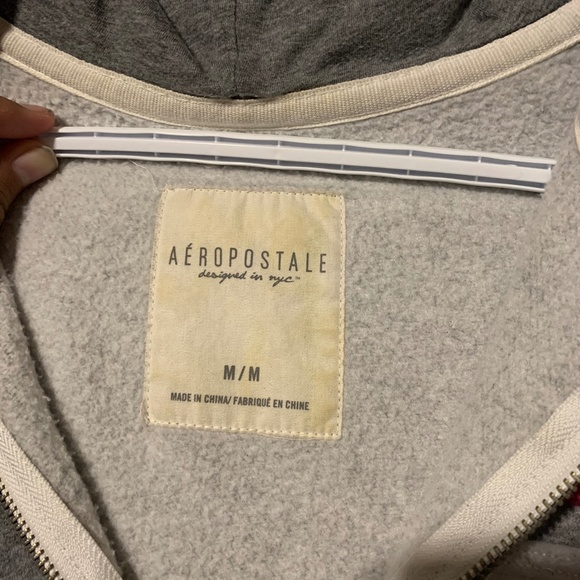 Super Warm Grey Aero Postale zip up sweater - Picture 3 of 4